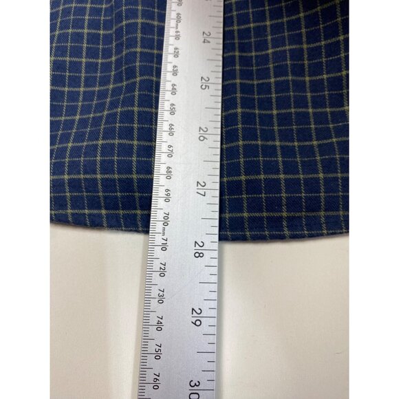 Ariat Mens Wrinkle-Free Plaid Shirt XS Blue Check 100% Cotton - Picture 10 of 12